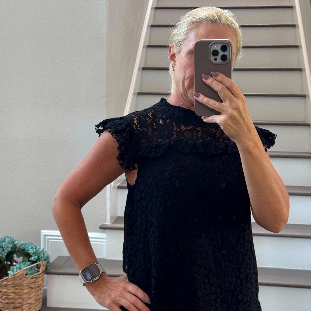 Banana Republic Black Lace Top
